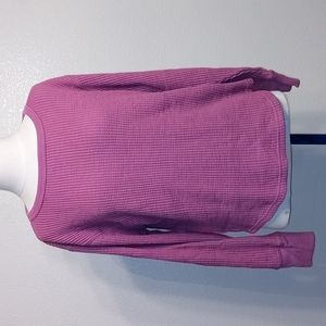 Pink waffle knit long sleeve